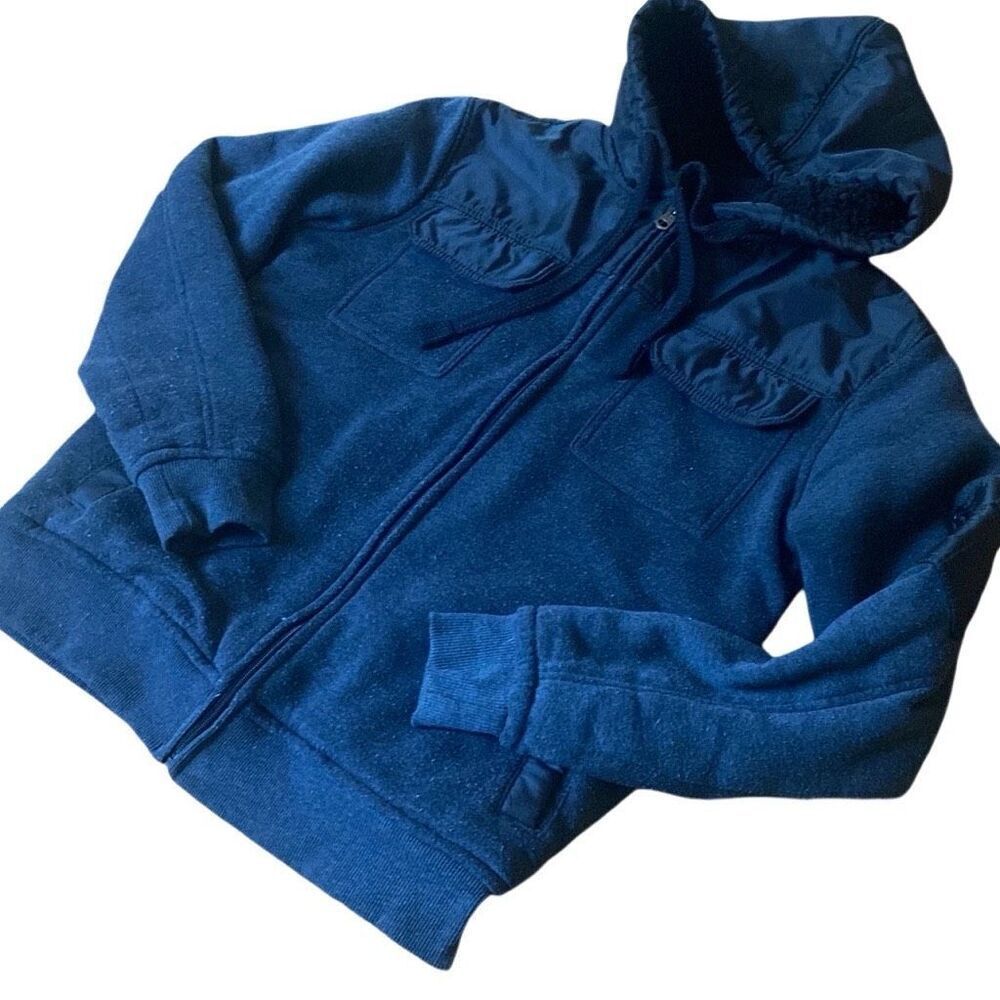 South Pole Hoodie Medium Sweater Jacket Coat Sherpa lined Y2K Adult southpole - Picture 6 of 6